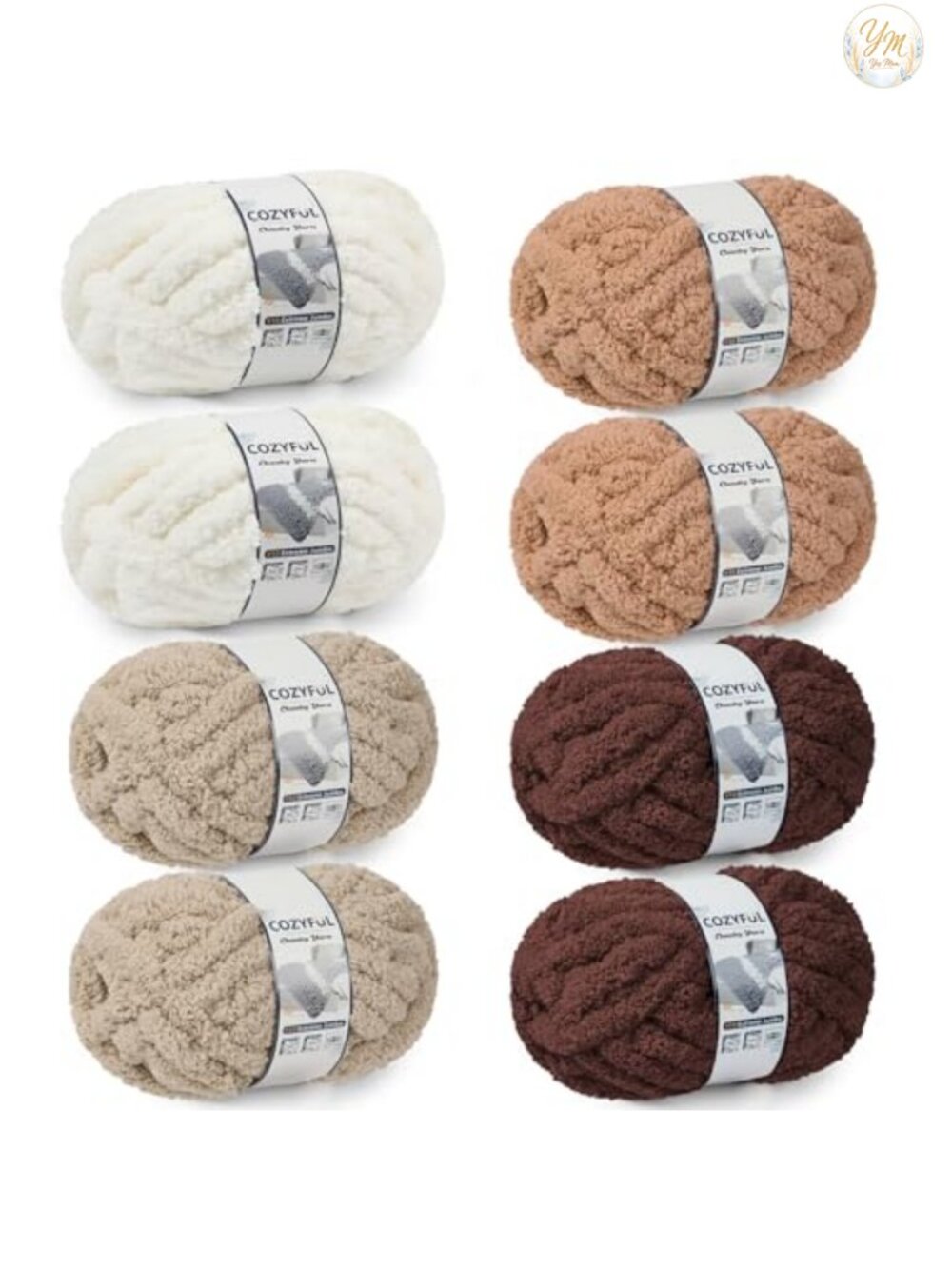Chunky Chenille Yarn for Knitting Crocheting Super Bulky Jumbo Blanket Yarn 8